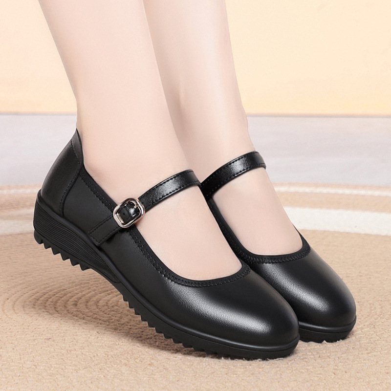 Leather Work Women Shoes - Quality Breathable Comfortable Genuine Leather Shoes