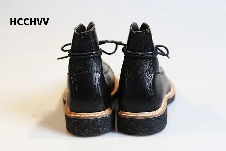 Men's Round Head Locomotive Wo - Leather Work Women Shoes incelemesi ve fiyatı