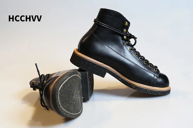 Men's Round Head Locomotive Wo - Leather Work Women Shoes incelemesi ve fiyatı