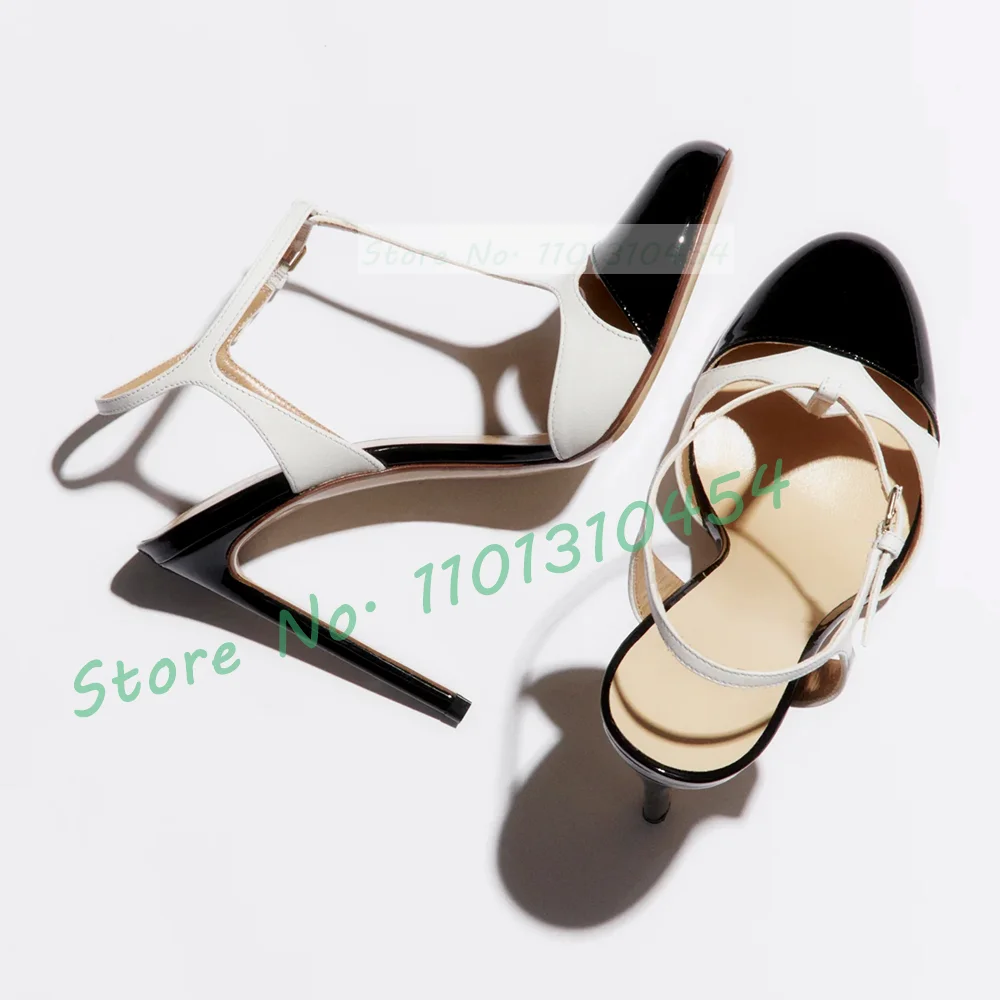 Two Tones T-bar Sandals For Wo - Leather Work Women Shoes incelemesi ve fiyatı