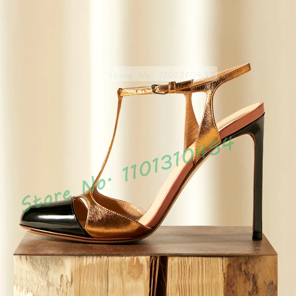 Two Tones T-bar Sandals For Wo - Leather Work Women Shoes incelemesi ve fiyatı