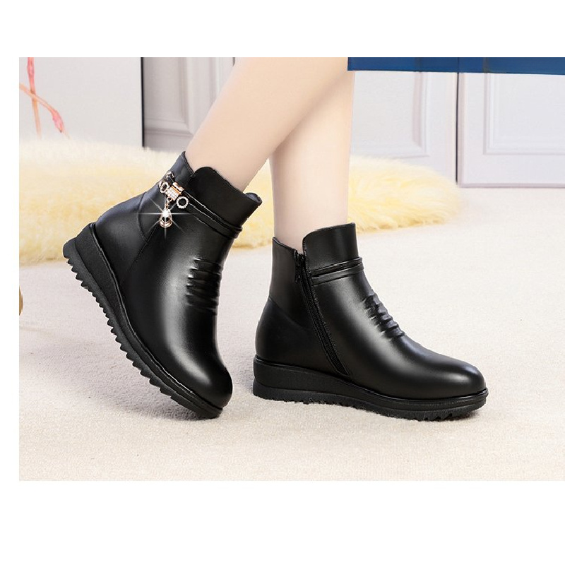 2025 Winter Chunky Heel Women' - Leather Work Women Shoes incelemesi ve fiyatı