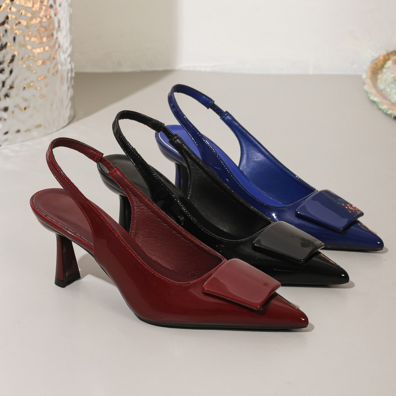 European size backless sandals - Leather Work Women Shoes incelemesi ve fiyatı