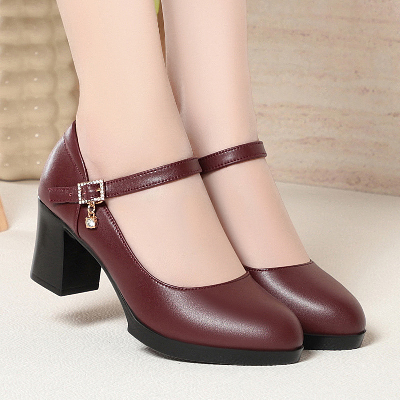 6cm Vintage Quality Shallow Mo - Leather Work Women Shoes incelemesi ve fiyatı