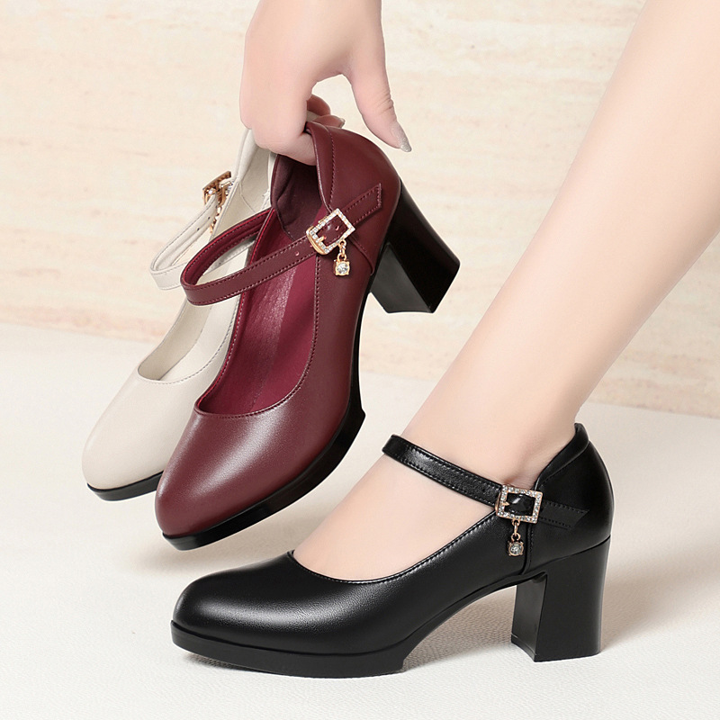6cm Vintage Quality Shallow Mo - Leather Work Women Shoes incelemesi ve fiyatı