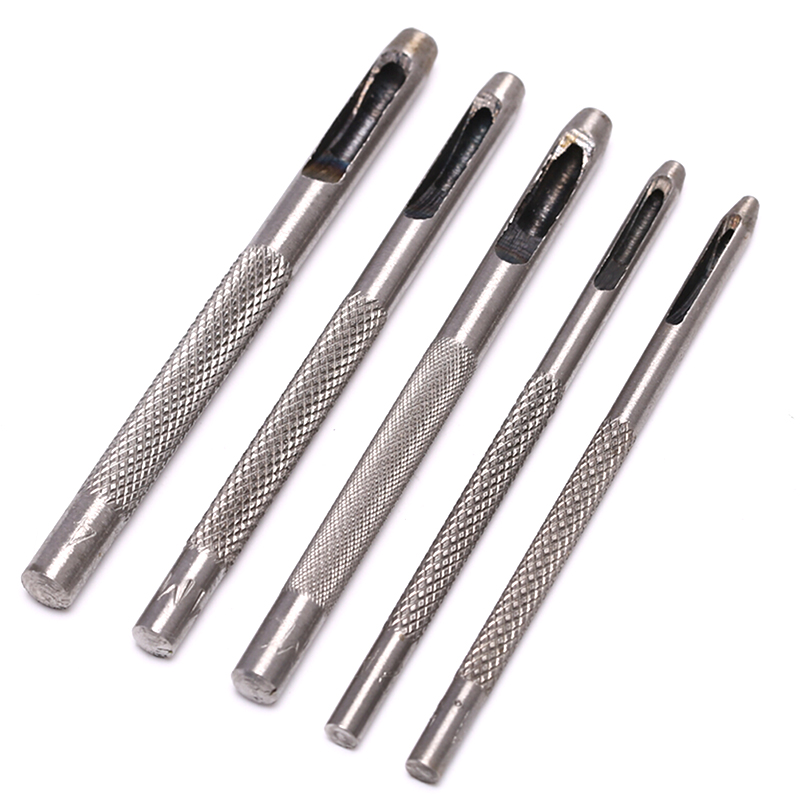 C 5Pcs new Leather Round Shape - Leatherwork Punching Tool incelemesi ve fiyatı