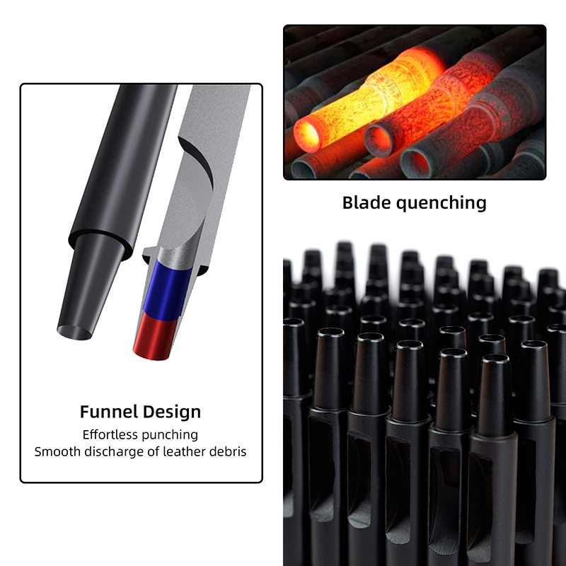 WUTA 1-10pcs Plating Titanium  - Leatherwork Punching Tool incelemesi ve fiyatı