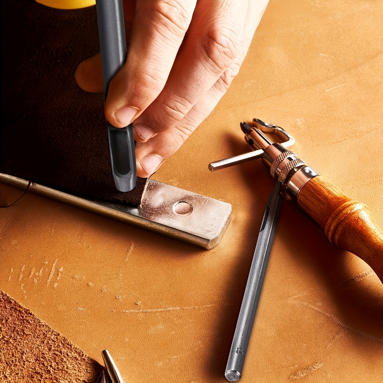 4Pcs Manual Leather Hole Punch - Leatherwork Manual incelemesi ve fiyatı
