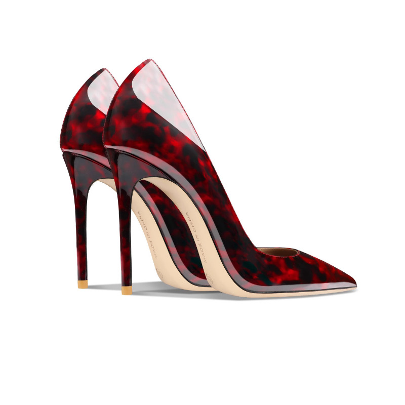 Sexy Iridescent Leather High H - Leather Work Women Shoes incelemesi ve fiyatı