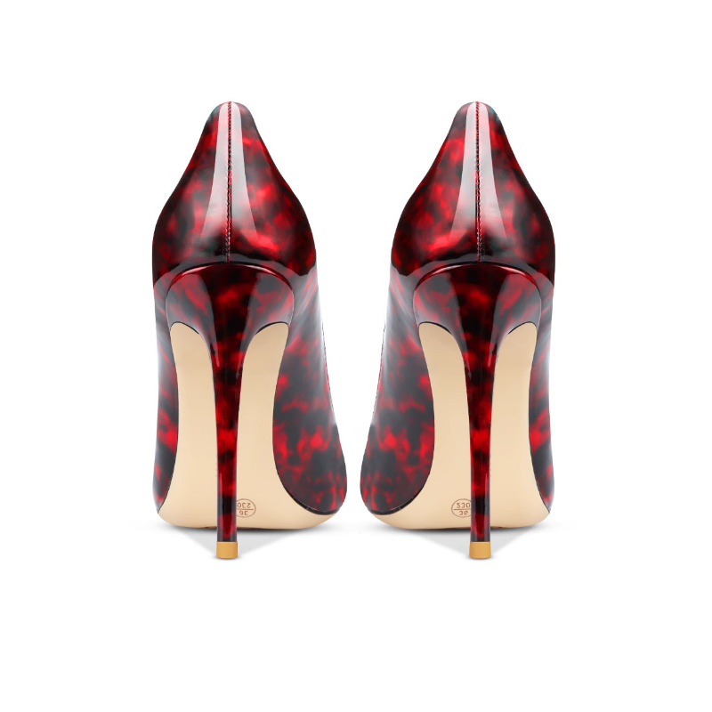 Sexy Iridescent Leather High H - Leather Work Women Shoes incelemesi ve fiyatı