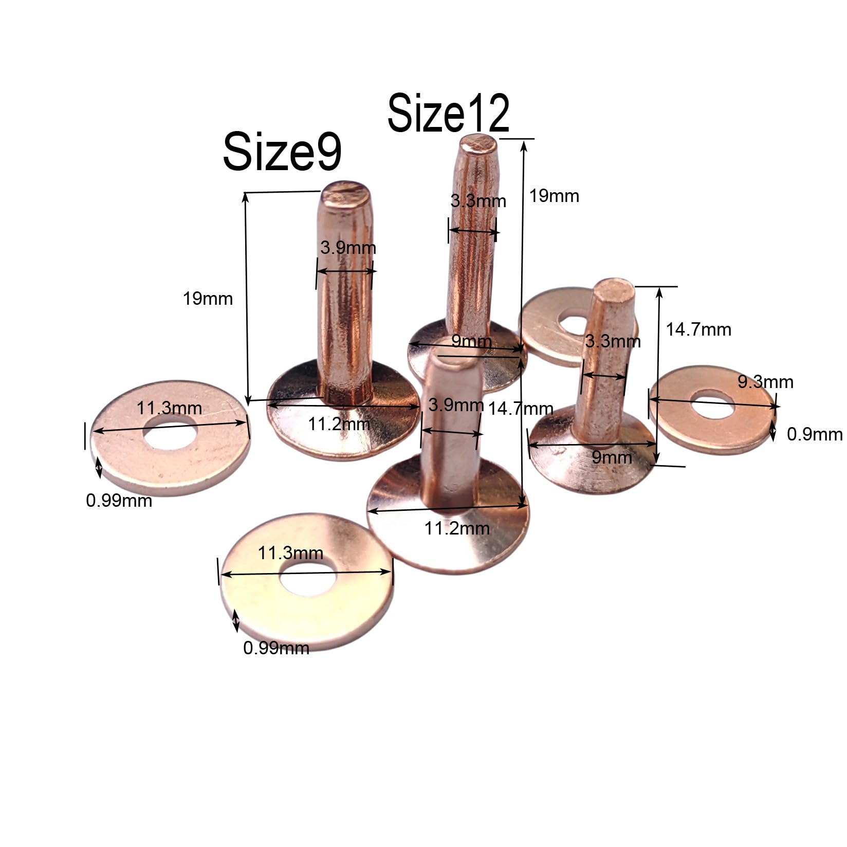 Copper Rivets and Burrs  #9 an - Leatherwork Punching Tool incelemesi ve fiyatı