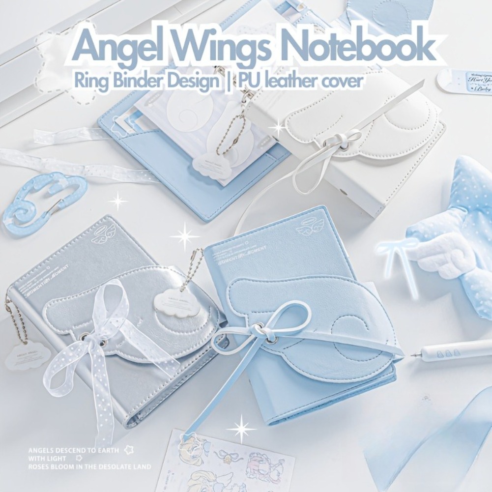 Kawaii Angel Wings Notebook A7 - Leather Work Notebook incelemesi ve fiyatı