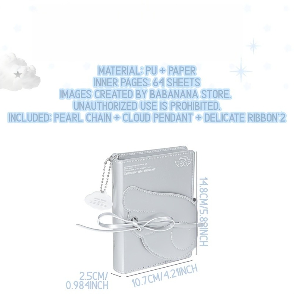 Kawaii Angel Wings Notebook A7 - Leather Work Notebook incelemesi ve fiyatı