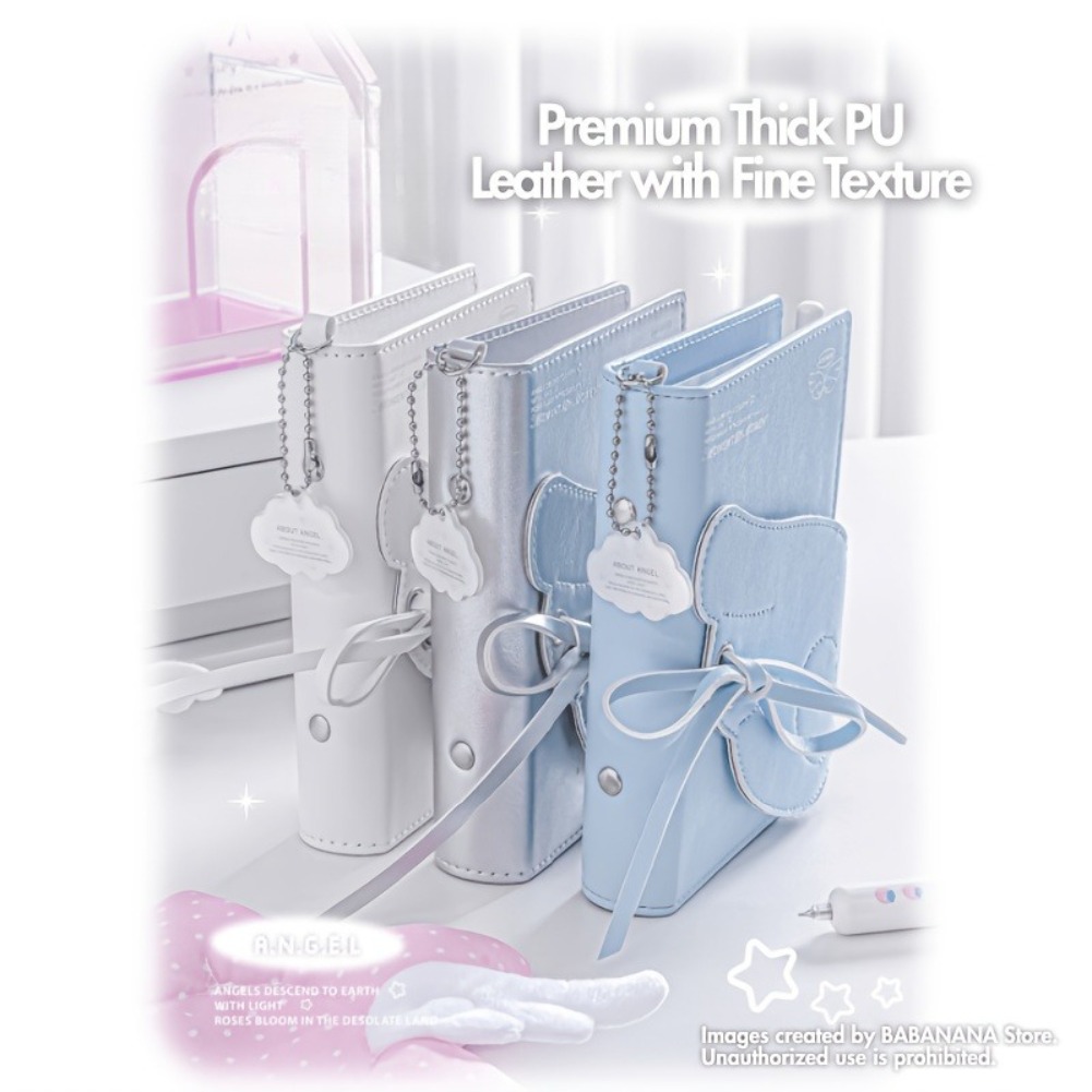 Kawaii Angel Wings Notebook A7 - Leather Work Notebook incelemesi ve fiyatı