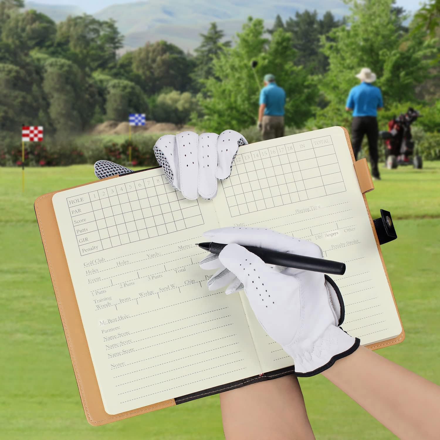 Black Leather Golf Scorecard H - Leather Work Notebook incelemesi ve fiyatı