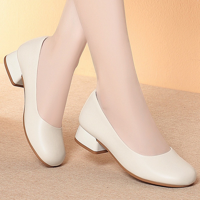 3cm Breathable Comfortable All - Leather Work Women Shoes incelemesi ve fiyatı