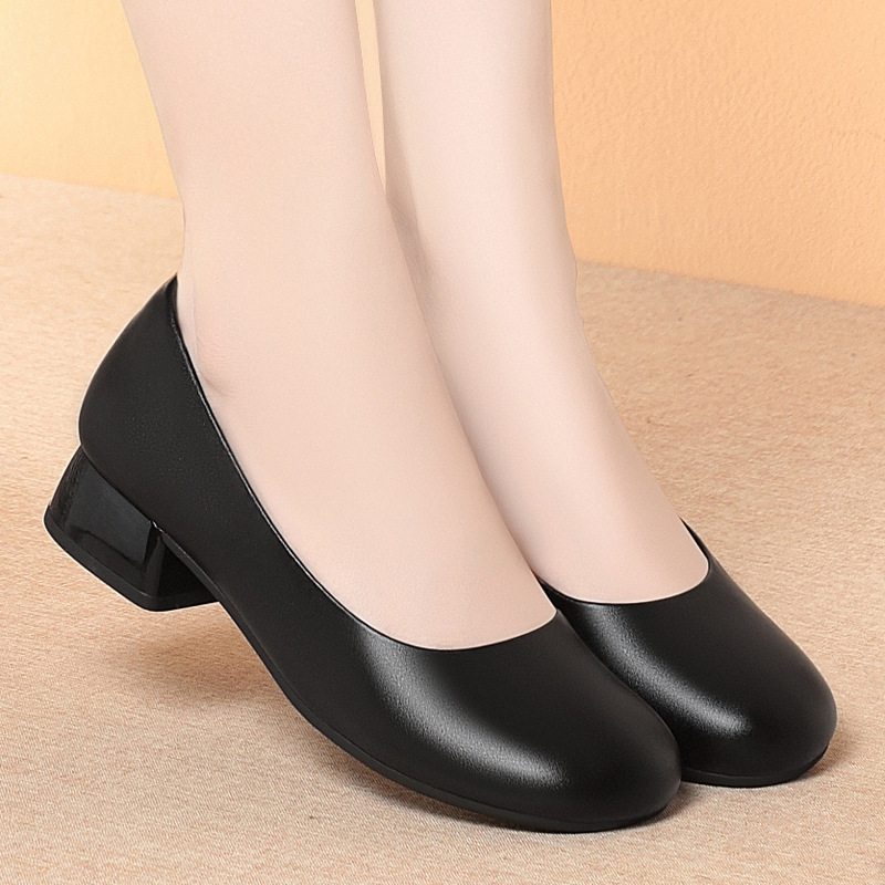3cm Breathable Comfortable All - Leather Work Women Shoes incelemesi ve fiyatı