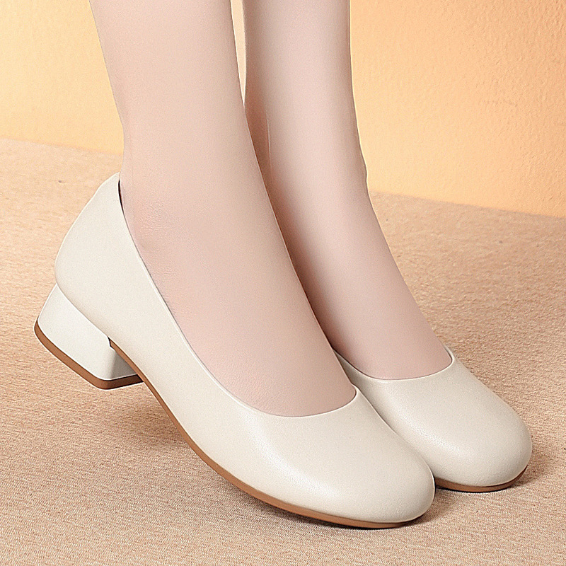 3cm Breathable Comfortable All - Leather Work Women Shoes incelemesi ve fiyatı