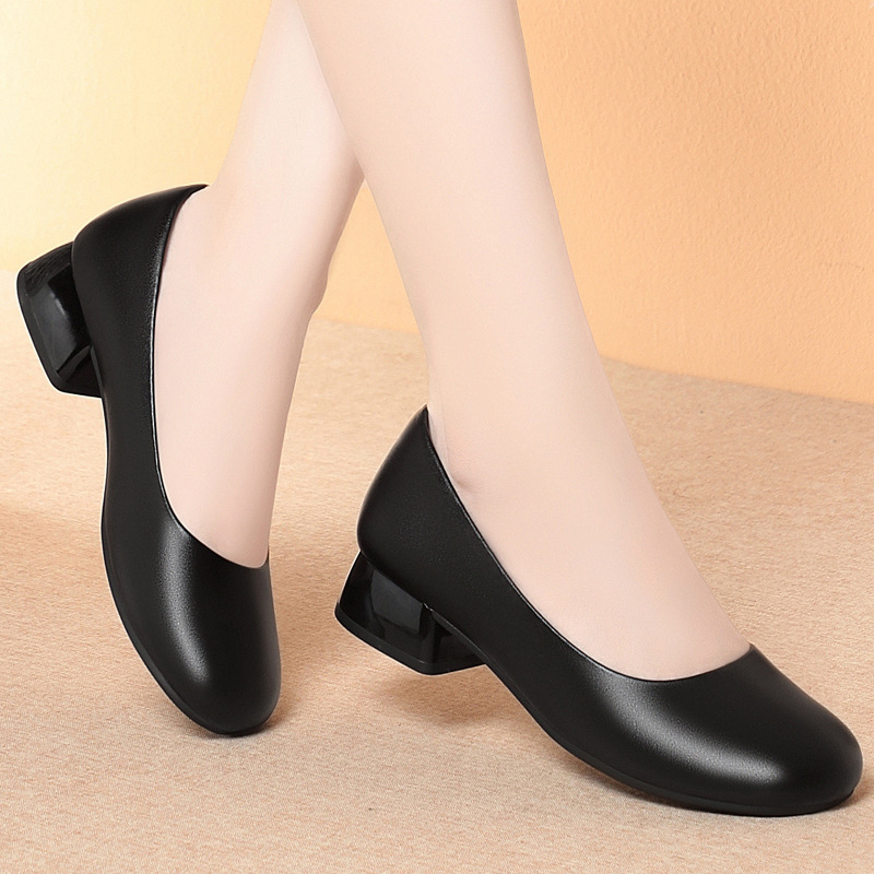 3cm Breathable Comfortable All - Leather Work Women Shoes incelemesi ve fiyatı